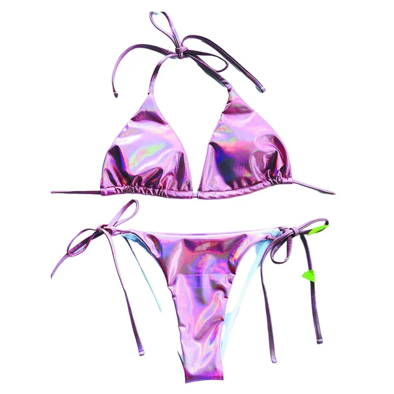 

Pliktea 2021 Summer Sexy Swim Women's Swimsuit Triangle Split Bikini Women Swimsuit Summer Bathing Suit Beach Bikini Swimwear