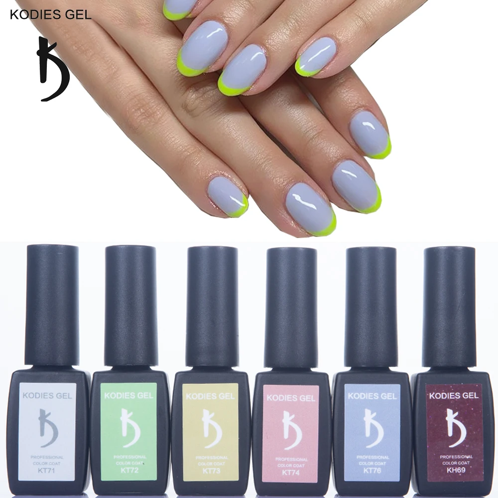 Гель KODIES для ногтей Мягкий лак яркий телесный розовый светодиодный