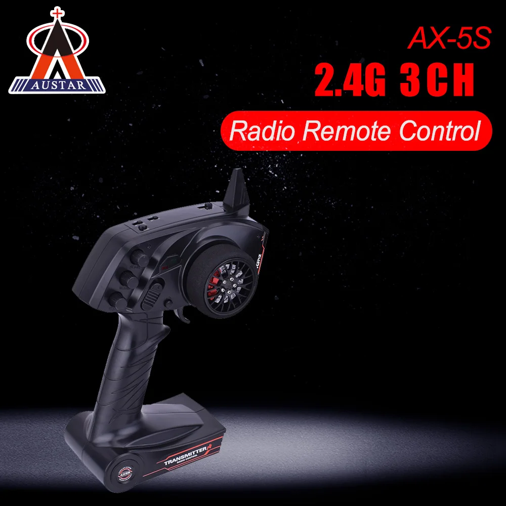 

AUSTAR AX5S 2.4G 3CH Radio Remote Control Transmitter with Receiver for RC Car Boat Super Active Passive Anti-jamming