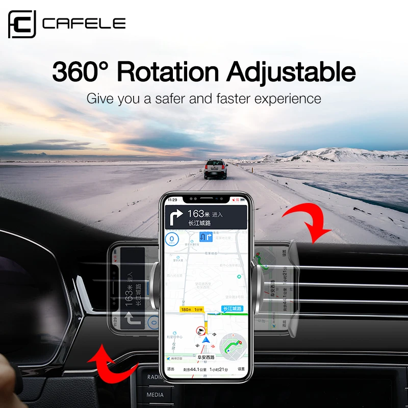 

Cafele Automatic Car Phone Holder Stand with Wireless Charging Car Holder For Phone In Car Phone Charger For Huawei iPhone Mi