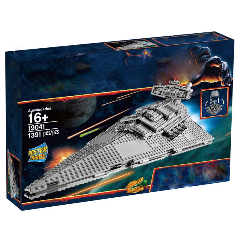 

75055 Imperial Super Star Destroyer 1391PCS Ship Building Blocks Set Kids Toys For Children Gift Bricks 75252 81098 10030 05027
