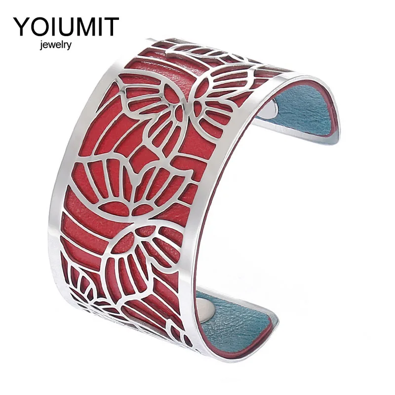 Полые широкие браслеты манжеты Cremo для женщин ювелирные изделия Yoiumit из