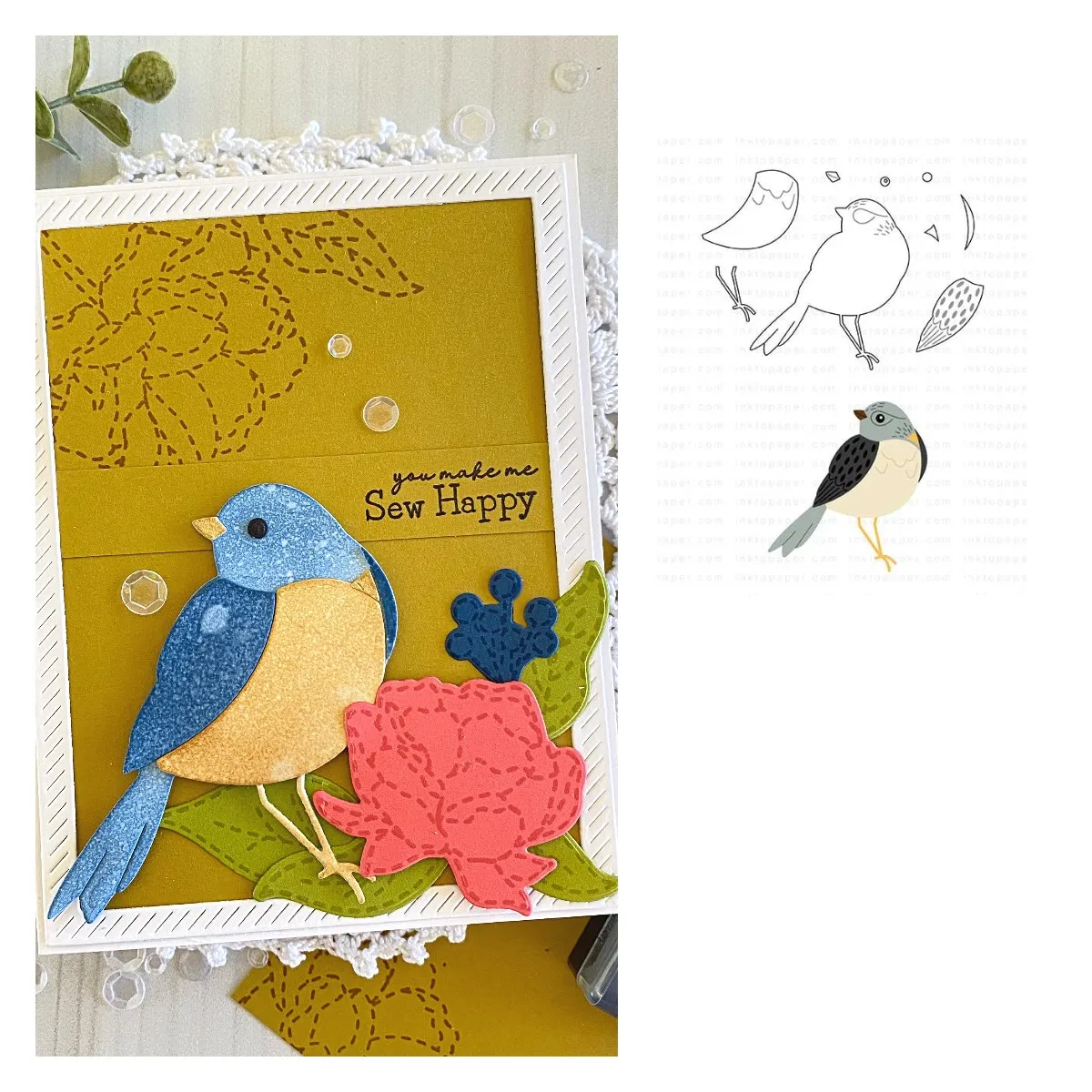 

Dies Scrapbooking Metal Feathered Friends Cutting Dies Craft Embossing Make Paper Greeting Card Making Template DIY Handmade