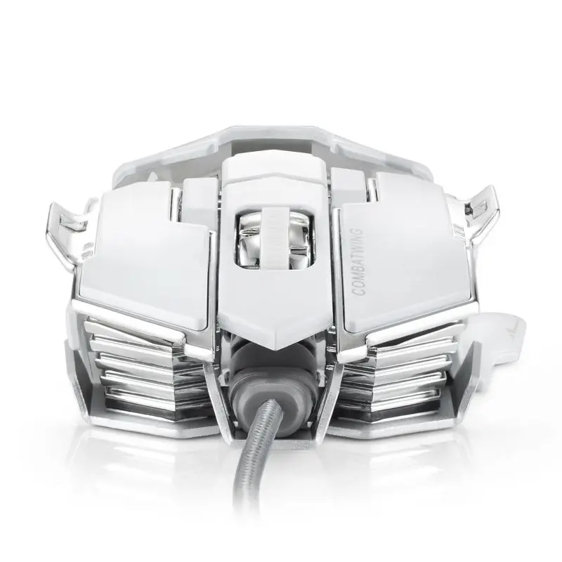 

ZL Combaterwing 5500 DPI 10-key 4-color Breathing Lamp Change Silent USB Interface Gaming Mouse White