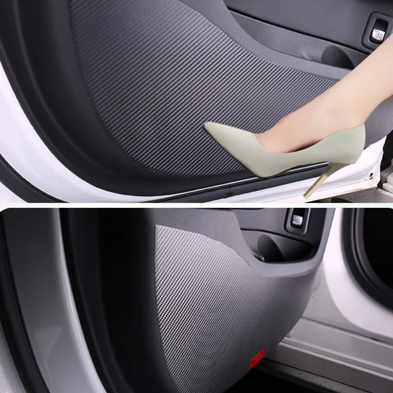 

For Honda Civic 10th Gen 2016 2018 2019 2020 2021 Car Door Anti Kick Pad Carbon Fiber Anti-Dirty Protection Sticker Accessories