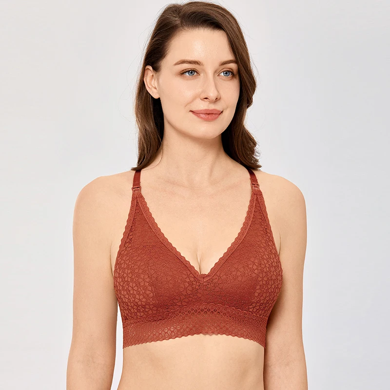 Бюстгальтер для кормления мам MOMANDA кружевной бюстгальтер без косточек с легкой