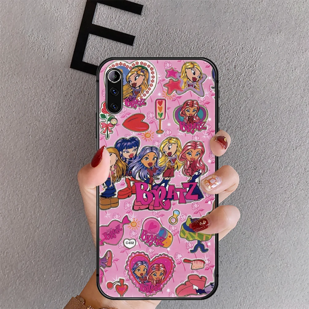 

Fashion Brand Doll Bratz Phone Case Cover For Xiaomi Mi Note 8 9 3 9 A2 A3 9T 10 Max Pro Lite Ultra Black Luxury Etui Pretty