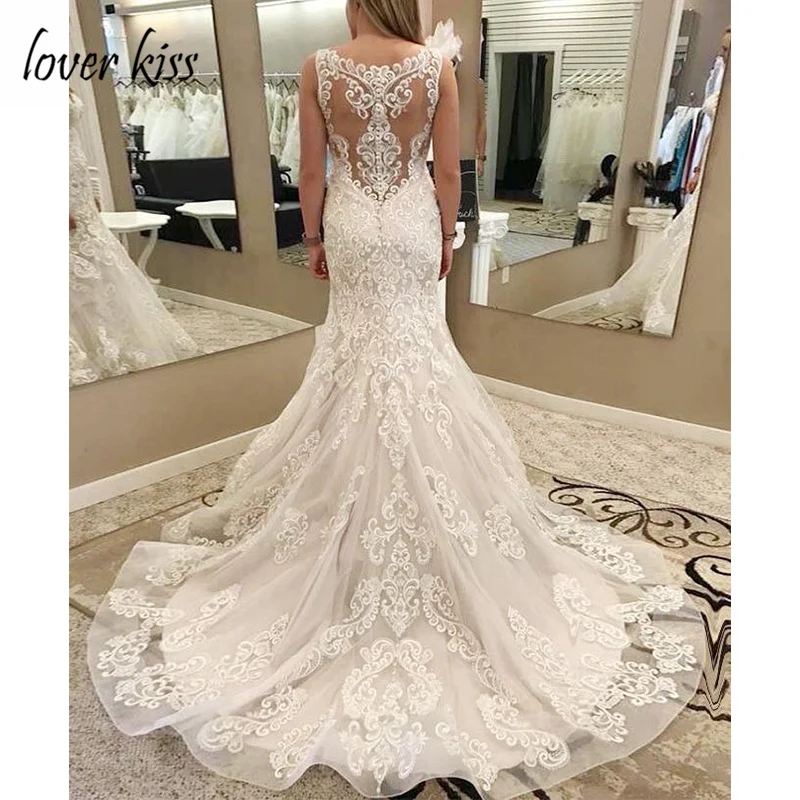 Lover Kiss Vestido De Noiva роскошное тонкое пляжное свадебное платье Русалочки с