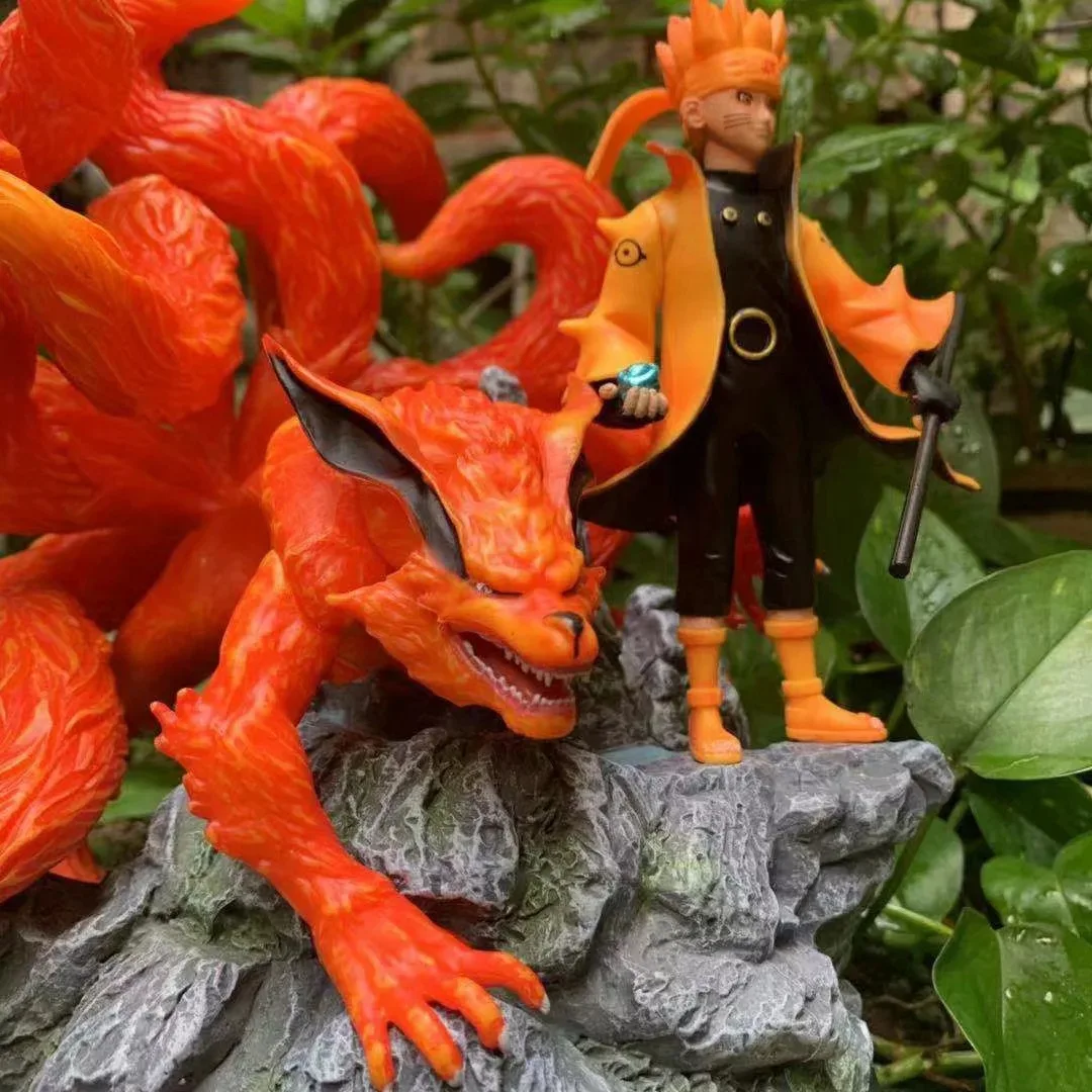 25 см Uzumaki Наруто Сэйдж режим фигурку игрушки Аниме фигурка с Курама кюююби