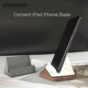simple nordic desktop mobile phone holder concrete tablet stand for iphone desk cell phone holder stand portable mobile holder free global shipping