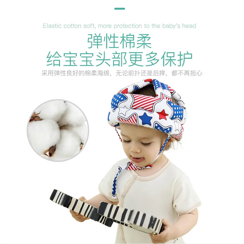 Baby Hat Cotton Boy Girl Safety Helmet Adjustable Protective Cap Summer Walk Head Security&ampProtection Kids Newborn | Детская одежда