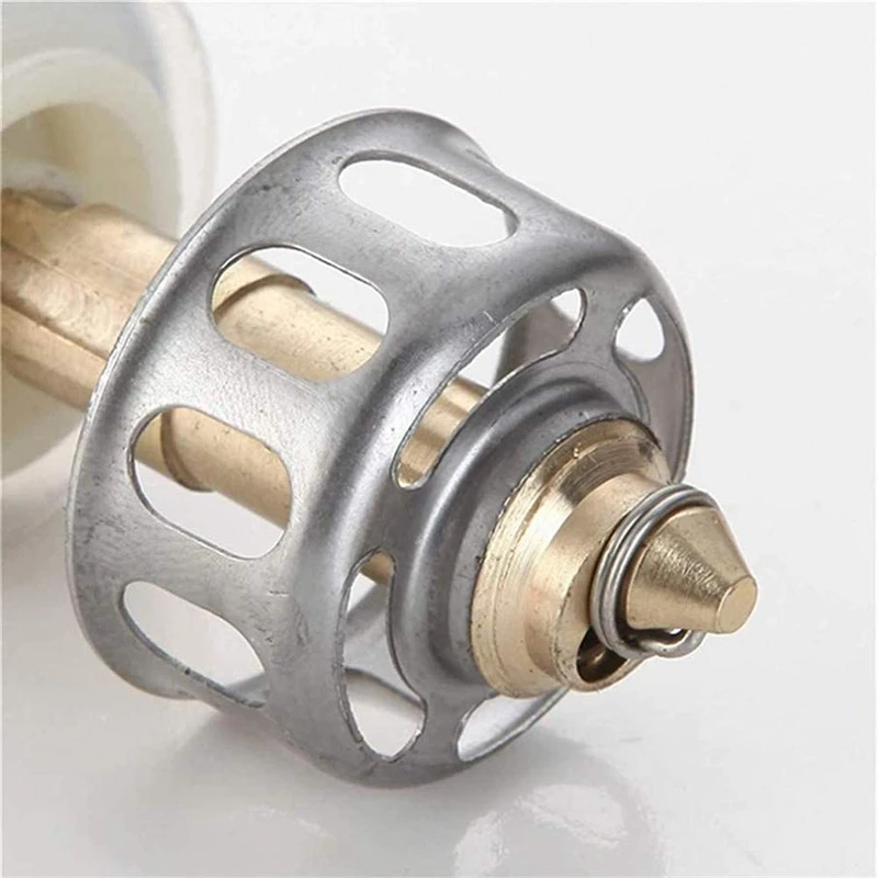 

Universal Wash Basin Bounce Drain Filter, Stainless Steel Push-Type Bounce Core (4Pcs)