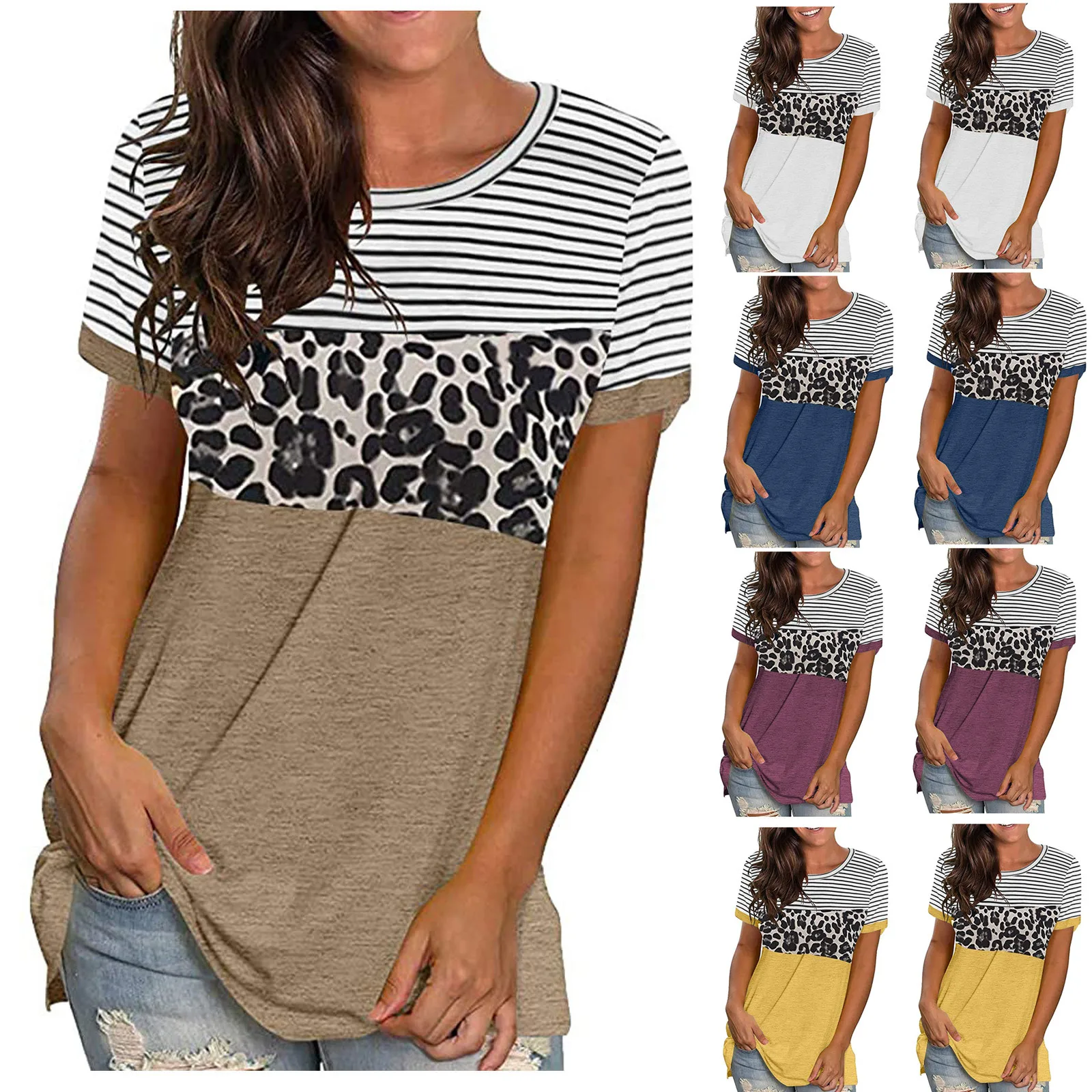 2021 для женщин размера плюс Пуловер с круглым вырезом футболка без рукавов