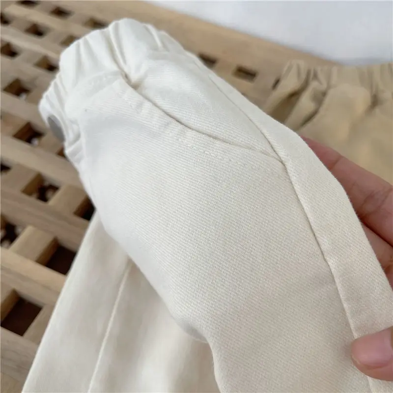 VIDMID children's cotton pants new boys outer casual pants baby girls elastic pants P6061