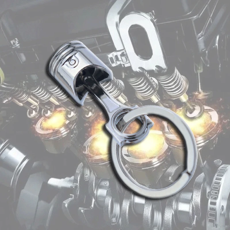 Personalisierte Auto Motor Kolben Keychain Anhänger Auto Änderung Kreative Geschenke Schlüssel Ring für Männer Jungen Treiber Auto Liebhaber – Detail 6