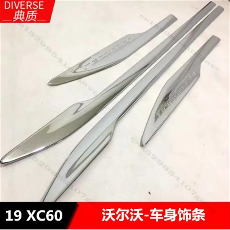 

4 шт., хромированные боковые молдинги для Volvo XC60 2019 2020 2021