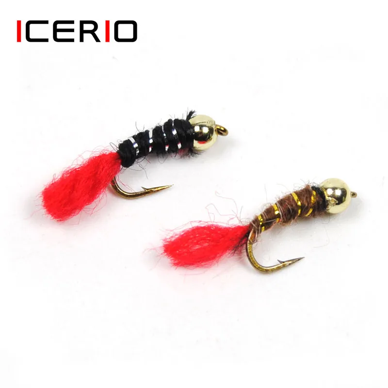 ICERIO 8 шт. Зуммер с шариков для ловли форели черно-коричневого цвета сухого