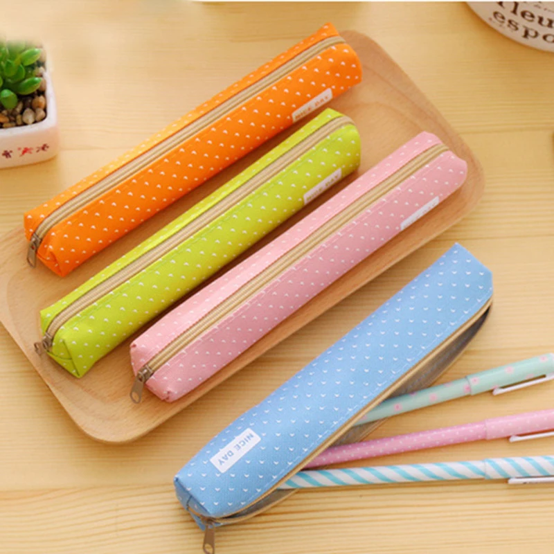 1 шт. чехол для карандаша милый креативный волнистый карандаш парусиновая ручка