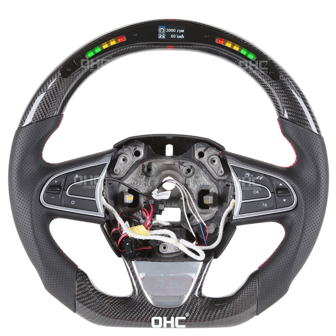 

LED Carbon Fiber Steering Wheel compatible for Renault S.A.