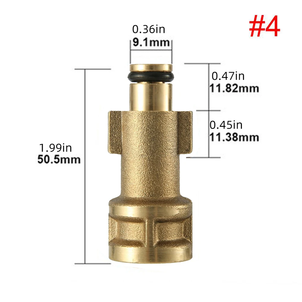 

High-Pressure Car Wash Water Gun Foam Pot Adapter Pure Copper Turn 1/4 Pair Of Silk Pa Pot Quick Insert 1/4 Joint Accessories