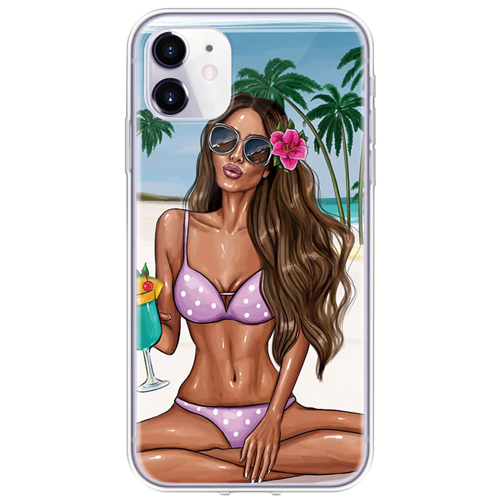0ctouhua Merry Christmas Черный Коричневый чехол для девочки супер мама для TPU iPhone 11 Pro Max XR XS X XS Max 6 5se 7 8 Plus чехол новогодний чехол - Цвет: 0ctouhua