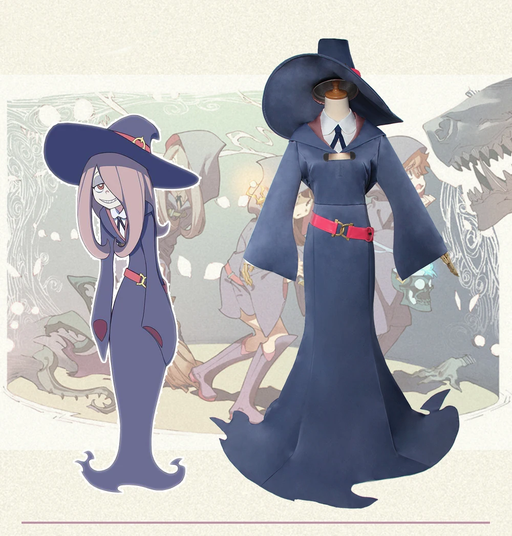 

Little Witch Anime Academy Sucy Manbavaran Dress Halloween Cosplay Little Witch Academia School Uniform Cosplay Sucy Costume wig