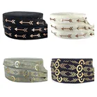 Эластичная лента с принтом стрел ацтеков, Золотая фольга 58 дюйма, 16 мм, для самостоятельной сборки, аксессуары для изготовление ленты для волос, 10 ярдовпартия