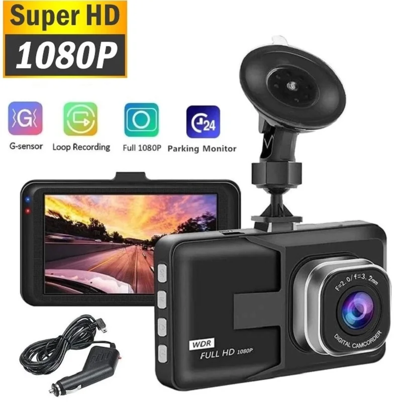 3 дюймовый Автомобильный видеорегистратор HD 1080P циклическая запись ночное