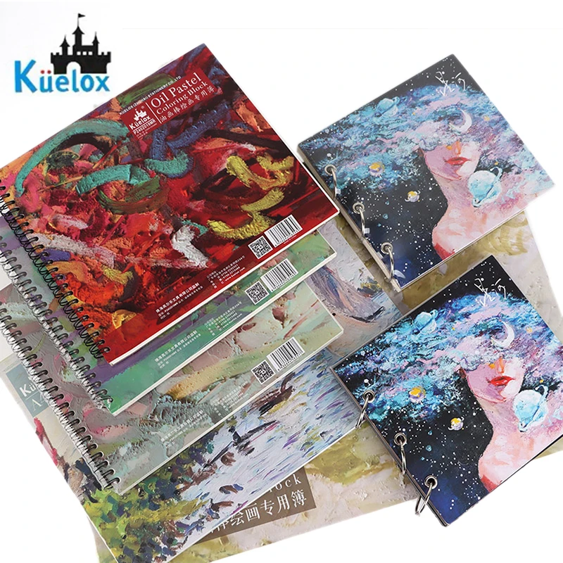 Масляная пастель Kuelox специальная книга/бумага для рисования 20 листов 240 г/м2