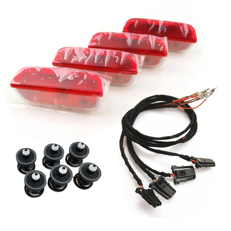 

Сигнальные лампы для дверей автомобиля, лампа с зажимами w5w для кабеля, для Passat B6, B7, CC, Golf 5, 6, MK6, 7, MK7, Tiguan, отличное сиденье