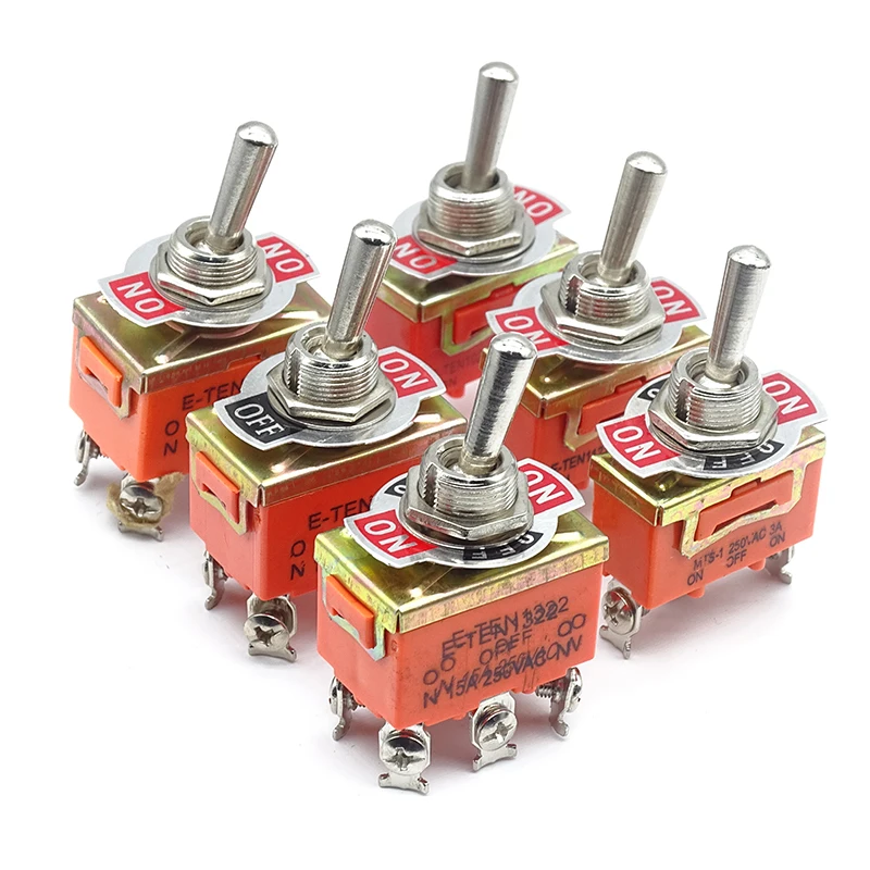 

high quality E-TEN1322,1321,1021,1122,1121,1221 series orange rocker terminal toggle switch