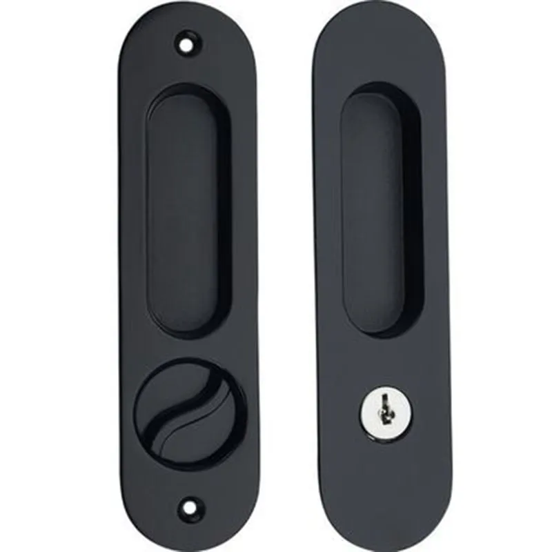 Раздвижная дверная ручка замок Противоугонный с ключами для сарая деревянная