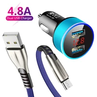 car charger dual usb adapter for huawei p20 p30 p40 lite pro xiaomi samsung s20 s10 s9 universal mini usb adapter car charger