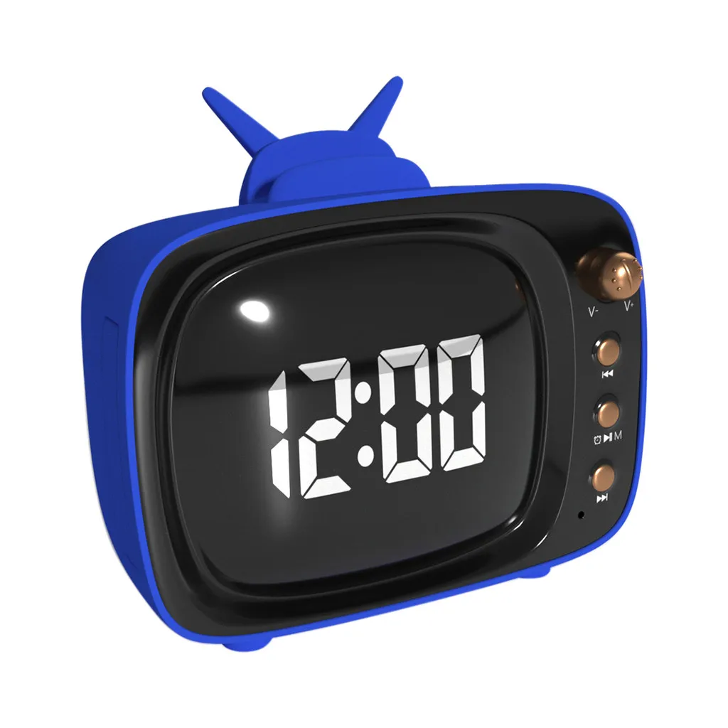 Беспроводной синий зуб V5.0 динамик светодиодный цифровой дисплей Будильник