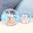 Пластиковый грызун 12,515 см, уличный спортивный шар, маленький питомец, хомяк, вращающаяся прозрачная сфера для бега, игрушка, аксессуары для домашних животных