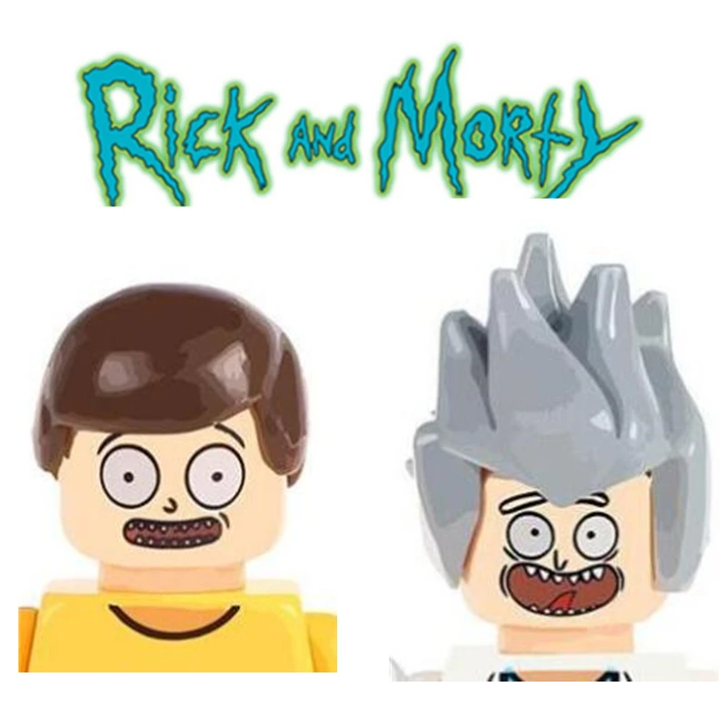 Rick Mini Man фигурка американского мультфильма Минифигурки строительные блоки