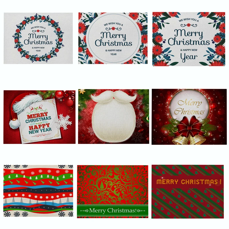 Рождество Стиль Столовая салфетка обеденный стол кухонная подставка со