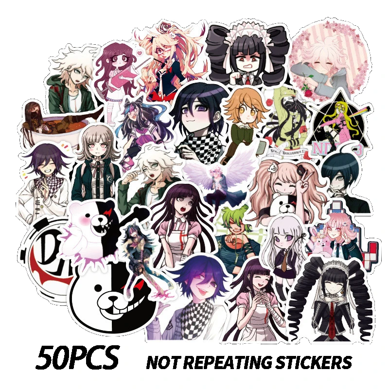 50 шт. смешанные Danganronpa наклейки из игры DIY сноуборд ноутбук багаж холодильник