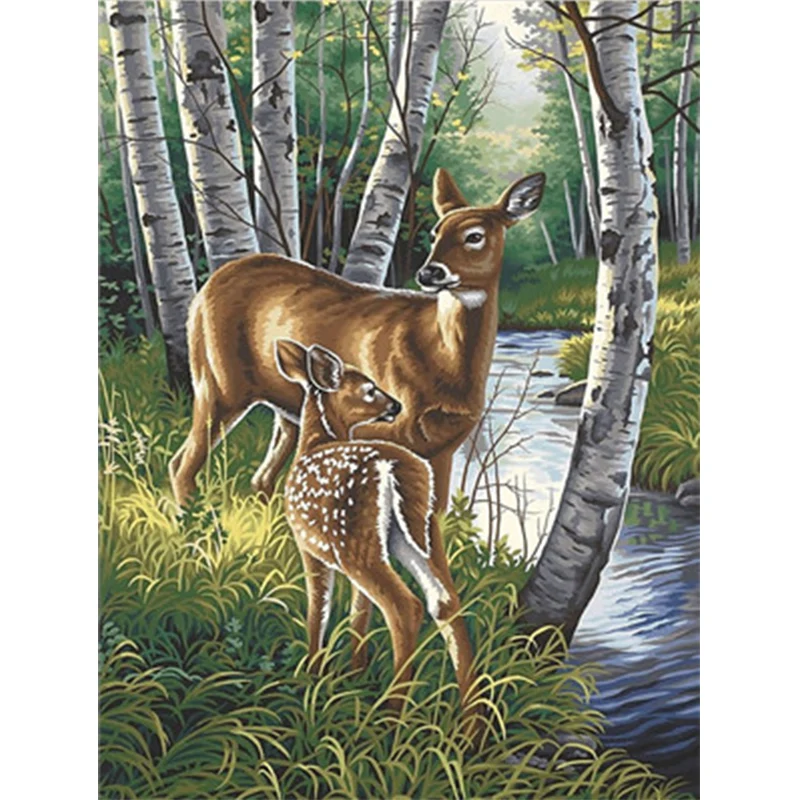 Абстрактная живопись Красочные олени Животные DIY Набор для рисования по номерам