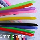 Цветная Гибкая силиконовая трубка с внешним диаметром 5 мм x 7 мм, нетоксичный резиновый шланг для питьевой воды, соединитель для мягкой трубки для молока, пива