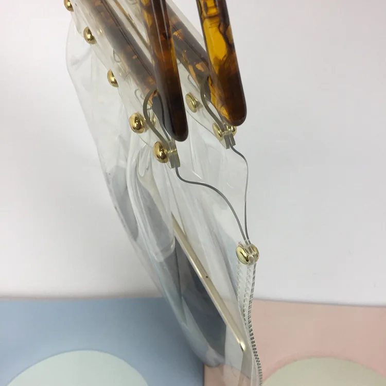 Женская модная прозрачная сумка-тоут из ПВХ брендовая дизайнерская популярная