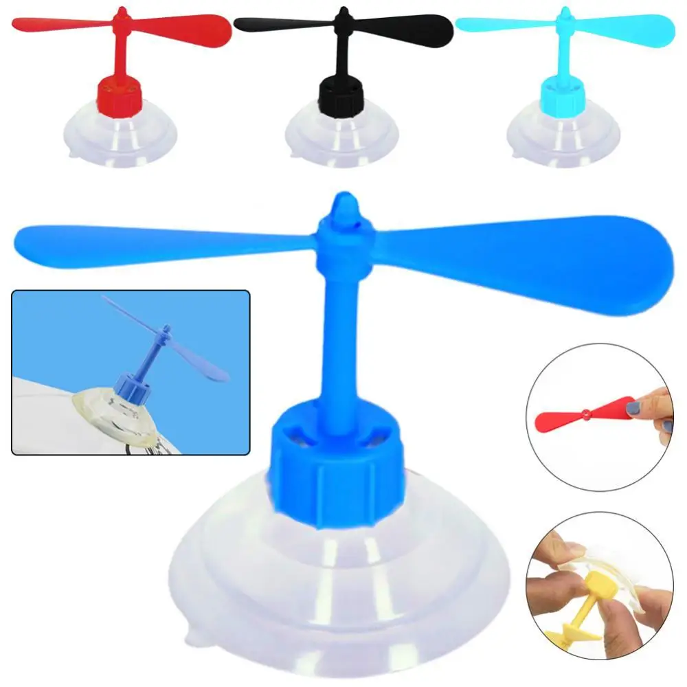 

Creative Motorcycle Safety Helmet Suction Cup Propeller Rotatable Windmill Decor