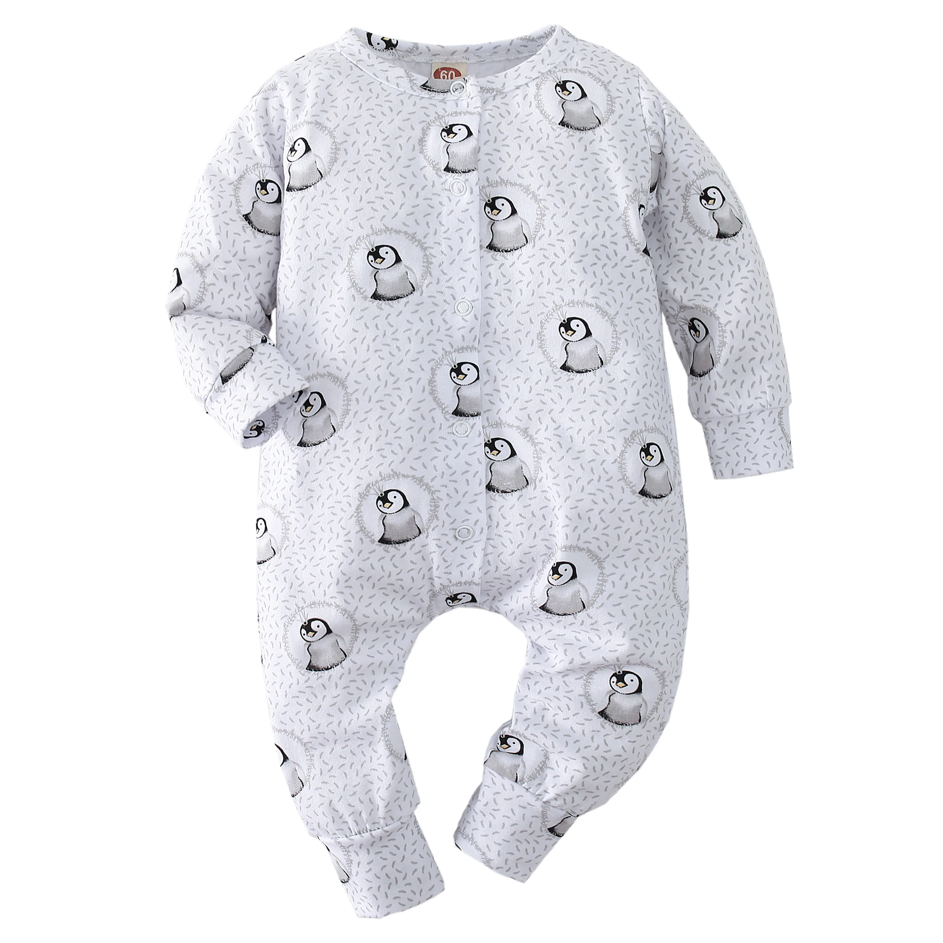 Комбинезон для новорожденных девочек и мальчиков белый хлопковый комбинезон с