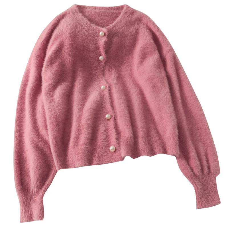 

Women Soft Knitted Cardigan Long Sleeve O Neck Single Breasted Outerwear 2021 Autumn Winter Korean Warm Casual Sweater