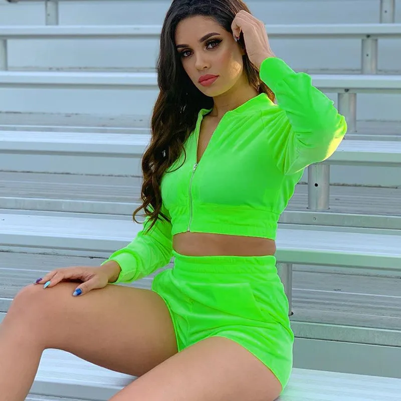 Осенне-зимний Бархатный комплект из двух предметов Adogirl 2019 женский спортивный