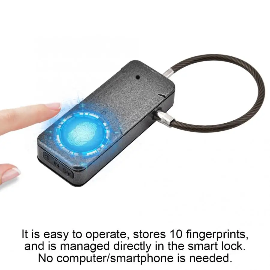 Мини-замок Fipilock, Bluetooth, отпечаток пальца, Умный Замок для дома, багажа, общежития, складской двери, водонепроницаемый, супер электронный замок