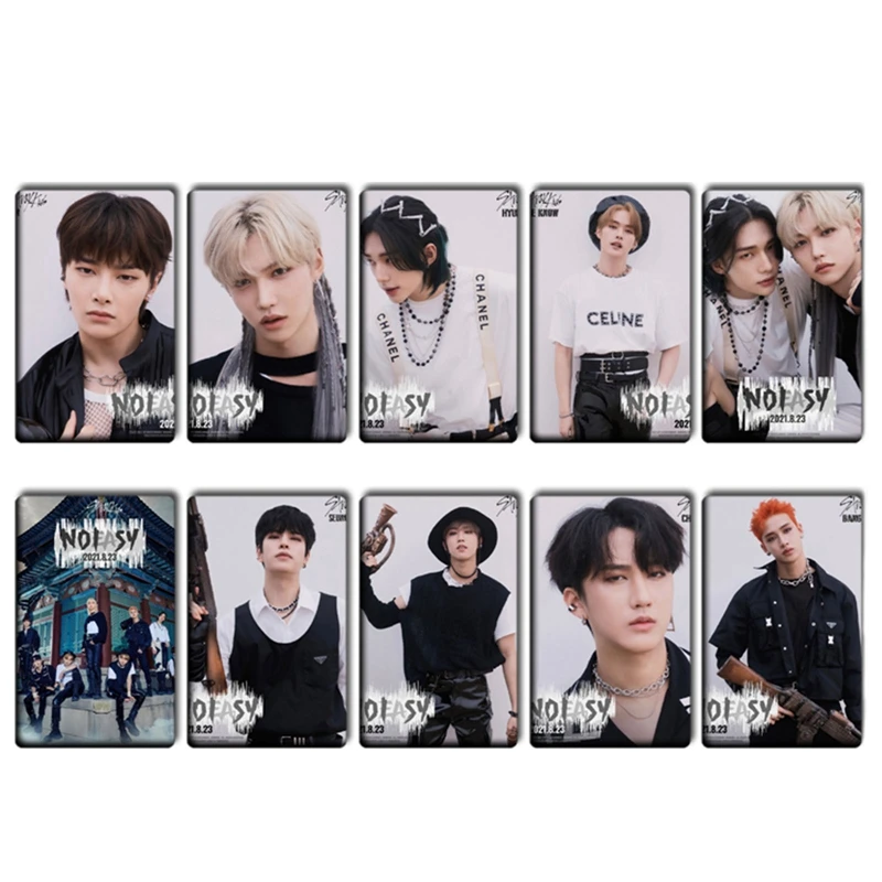 10 шт./компл. Kpop STRAY KIDS новый альбом несмываемые фотокарты утолщенные прозрачные