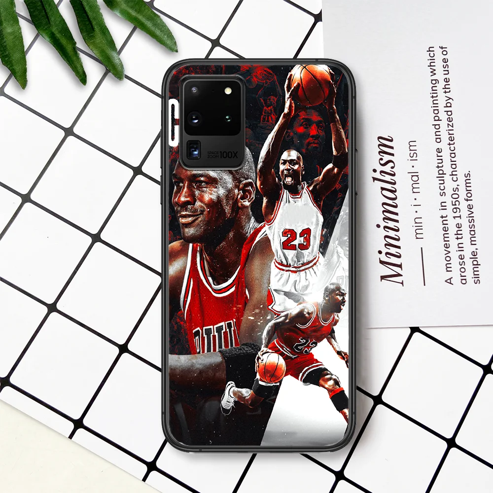

Michael Basketball 23 Jordan Flying man Phone Case For Samsung Galaxy Note S 8 9 10 20 Plus E Lite Uitra black Bumper Luxury
