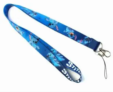 8 Милые аниме Мультяшные Lilo& Stitch lanyards работы id значок кнопочный телефон держатель шеи висячая веревка шнурок для ключей ремни Прямая - Цвет: 8