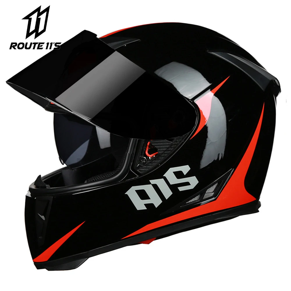 

Мотоциклетный шлем, модульный съемный шлем с двойным козырьком, на все лицо